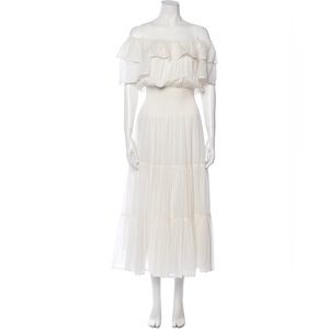 Anaak Off-The-Shoulder Long White Dress - Size 1
